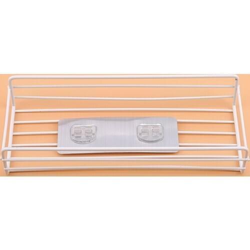 Bathroom Shelves Household Washing Table Iron Wall-Mounted Toilets Free Of Perforated Storage Hanging Basket