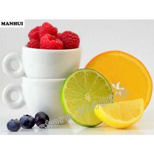 Full Square Diamond 5D DIY Diamond Painting Lemon cups Embroidery Cross Stitch Rhinestone Mosaic Painting Decor Gift BAC068