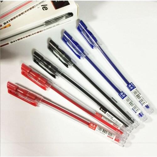 Transparent Financial Needle Tip Ball Pen 0.5 mm Blue Black Red Office & School Supplies