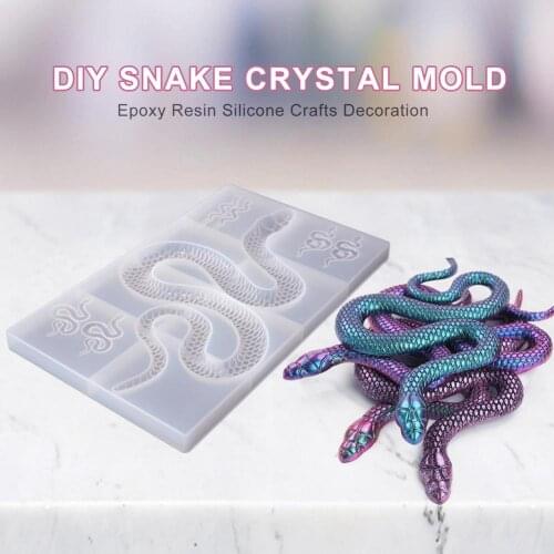 DIY Snake Crystal Mold Large Snake Mirror Silicone MoldEpoxy Resin Silicone Crafts Decoration Fun Handcraft