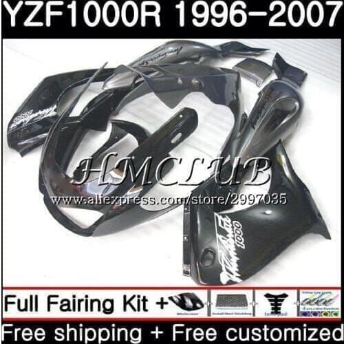 Grey black Thunderace For YAMAHA YZF 1000R 2002 2003 2004 2005 2006 2007 21HC.17 YZF-1000R YZF1000R 02 03 04 05 06 07 Fairing