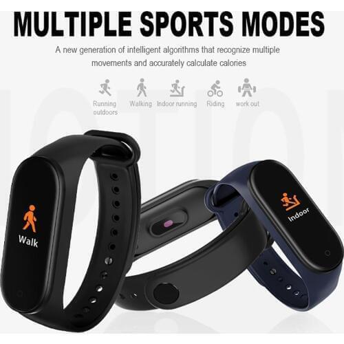 Sports Watch For M4 Smart Bracelet For Xiaomi Band 4 Smart Band Tech Screen Heart Rate Blood Pressure Sleep Monitoring