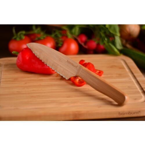 Titan Chief Knife with Teeth | Environmentally Friendly Bamboo | Home--Knife Set | Made in Turkey