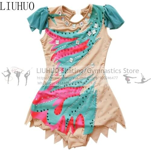 Custom Design girls Artistic Gymnastics leotards collant Dress Ballet Skating Dress Child Rhythmic Gymnastic leotards for stage