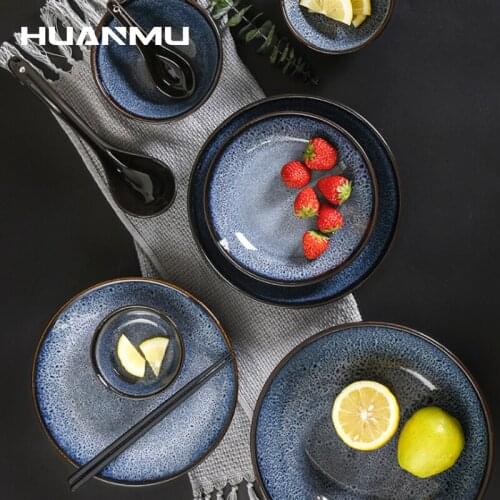Creative Steak Plate Western Tableware Set Salad Deep Dish Soup Bowl Household Ceramic Rice Bowl Fruit Deep Shallow Plate