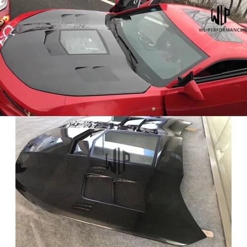 High quality Carbon fiber Transparent engine hood engine cover for Chevrolet Camaro car body kit 16-17