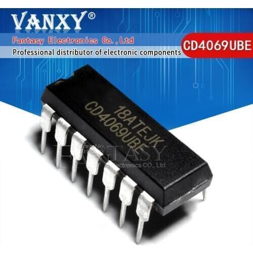 10PCS CD4069UBE DIP14 CD4069U DIP CD4069 DIP-14 CD4069BE new and original IC