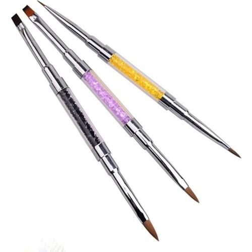 3pcs/lot Nail Art Brush Pens Nail Brushes UV Gel Nail Polish Painting Drawing Brushes set Manicure Tools Set Kit
