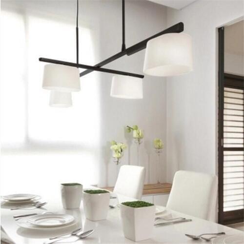 4 Heads Glass Restaurant Rotate Chandelier Postmodern Office Bar Livingroom Study Cafe Lamp Free Shipping