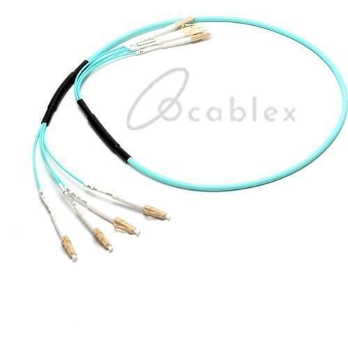 4 Cores Armored LC UPC-SC UPC 2.0mm Armored Fiber Pigtail Patch Cord Jumper Cable MM OM3 Simplex Optic for Network Pigtail