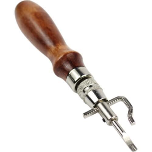 5 In 1 Grooving Tool Cut Drilling Holes Multifunctional Trencher Edge Pressing For Leather New