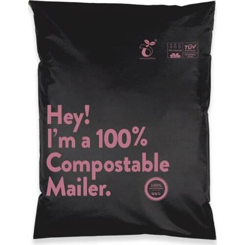 50Pcs Degradable Thicken Courier Bags Self-Seal Express Mailer Postal Bag 100% D2W Biodegradable Waterproof Clothing Packing Bag
