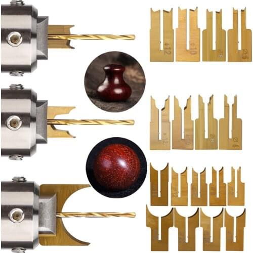 52pcs DIY Wood Working Bead Router Drill Bits Wood Buddha Bead Milling Cutter Set Bead Maker Carpentry Tools With Wooden Box