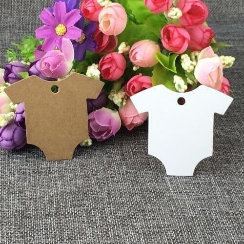 6.4x5.8cm 200pcs/lot Kraft Paper Gift Cards/Tags for Wedding Party Favor Gift Decoration Scrapbooking Paper Crafts