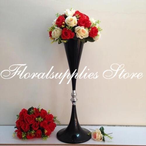 70 cm Tall Metal Wedding Flower Vase Tall Black Flower Vase Centerpiece for Wedding Decorations