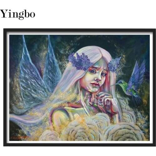 Beauty Angel Hummingbird Diamond Embroidery Cross Stitch Full Square Round Drill 5D DIY Diamond Painting Mosaic Art Decoration