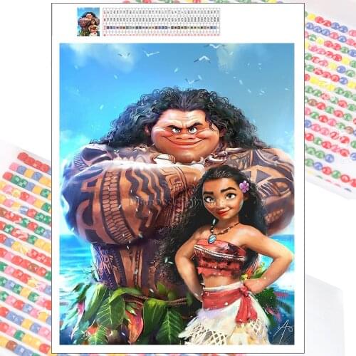 Diamond Painting Disney Moana Cartoon Ocean Princess New Arrivals Hobby Art 5D DIY Mosaic Rhinestones Embroidery Home Decoration