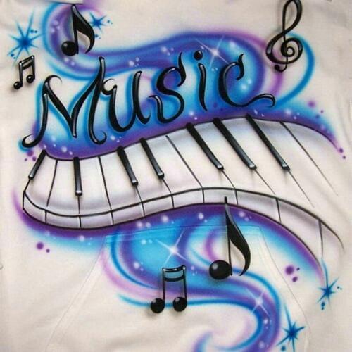 Diamond painting music piano spectrum full square round drill rhinestone mosaic new arrival 3d diy embroidery wall sticker
