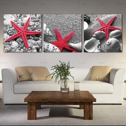 3 Pcs/set 5D Diy Diamond Painting Still Life Of Starfish Shells On Sandy Beach Cross Stitch Diamond Embroidery Needleworks