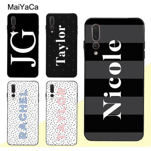 MaiYaCa Personalized Name Custom Monogram Case For Huawei Honor 20 7A Pro 9 10 Lite 7C 10i 8X 9X 8A 8C Y9 Y7 Y6 2019 Nova 5T