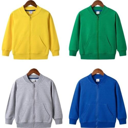 Children Clothes Casual Sports Zipper Coat Colorful Outing Riding Jacket Boys Girls Long Sleeve Cotton Thin Style Top For 2-8Y