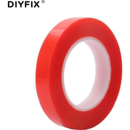 DIYFIX 1 Roll 25M Clear Sticker Heat Resistant Double-sided Transparent Adhesive Tape for Phone LCD Repair Tool 10 mm 20mm
