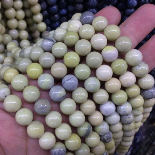 Round aust butter jasper stone beads natural gemstone beads DIY loose beads for jewelry making strand 15" wholesale