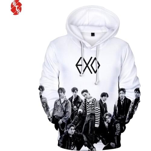 Kpop Bang Store EXO Love Shot 3D Printed Hoodies Women/Men Fashion Long Sleeve Hooded Sweatshirts 2019 Hot Sale Casual Hoodies