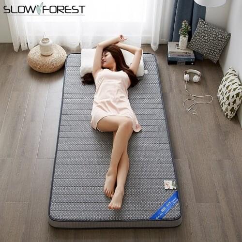 Latex Mattress Bedroom Thick Tatami Foldable Floor Mat Protect The Spine Soft Mattress Twin Queen King Size Bed Cusion