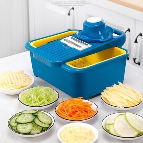 Multifunctional Vegetable Cutter Kitchen Shredding And Slicing Artifact Large Capacity Storage Drain Kitchen Accessories