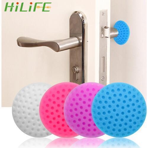 HILIFE Buffer Guard Door Handle Bumpers Self Adhesive Soft Thickened Rubber Silencer Stoppers Circular Wall Protectors Crash Pad