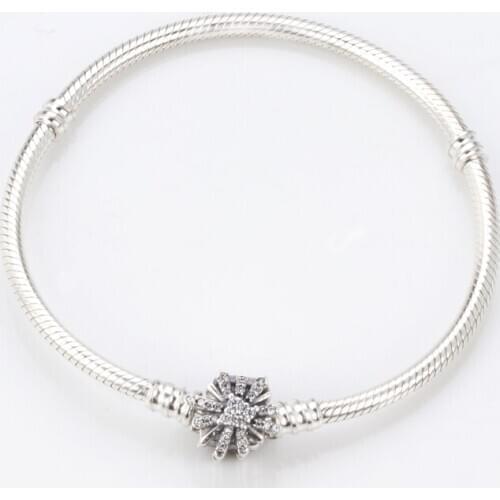 Newest 925 Sterling Silver Bead Dazzling Fireworks Charm, Clear Cz & Crystal Pan Bracelet & Bangle Diy Jewelry