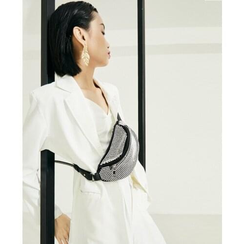 OUSSON New Design Full Leather Diamond bag Fashion Crossbody Bag European and American Crossbody Bag