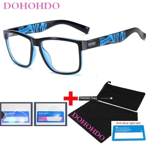 Fashion Anti Blue Light Glasses Frame For Men Women Clear Lens Computer Gaming Eyeglasses Square Eyewear Anti-UV Optical Frame