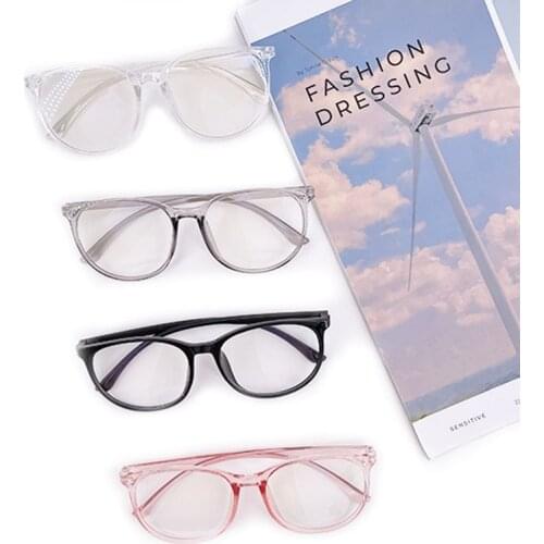 Transparent Computer Glasses Frame Women Men Anti Blue Light Round Eyewear Blocking Glasses Optical Spectacle Eyeglass