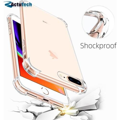 Transparent Silicone Case For iPhone 6 7 8 Plus Back Cover Shockproof Phone Case Ultra Thin Clear For iPhone 11 12 Pro X XS Max
