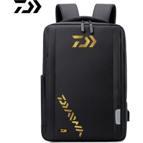 Daiwa Mens/Womens USB Charging Anti-theft Backpack Outdoor Sport Multi-function Fishing Backpack Waterproof New Shoulder Bag