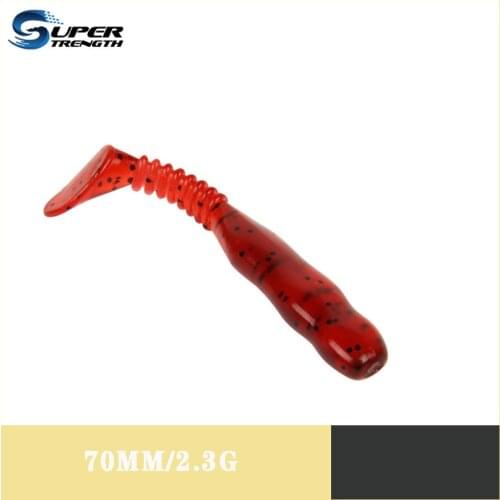 Super-strength 7 cm 2.3 g T-tail soft bait Silicone swing soft bait 10 pieces/bag Pea-type soft bait