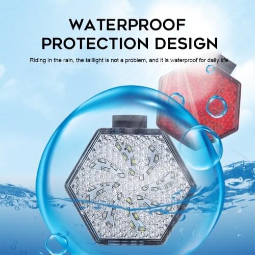 Bike Warning Light Bicycle USB Charging LED Waterproof Rear Tail Light Riding Mini Emergency Safety Road Flare Flashing Light