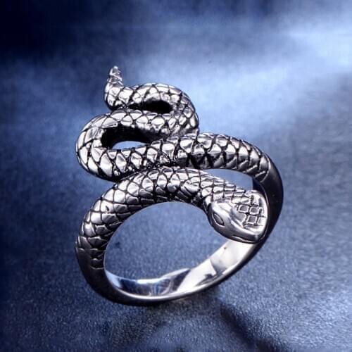 Vintage Cobra Ring Gold Silver Color Stainless Steel Women Men Snake Ring Couples Wedding Accessories Best Gifts for Women