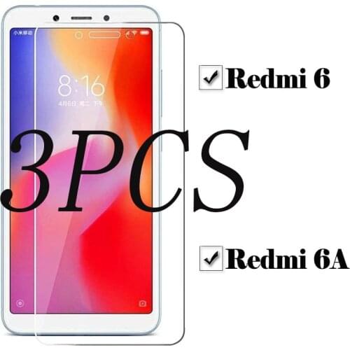 3PCS Protective Glass For Xiaomi Redmi 6 A 6A Screen Protector For Ksiomi Redmi6 Redmi6A armor sheet safety Tempered Glas film