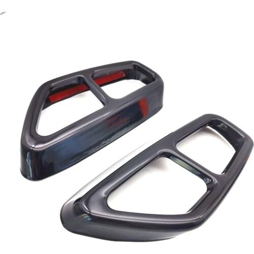 1pair Rear Dual Exhaust Muffler Cover Trim Black color For BMW 5 Series G30 G31 2017-2018