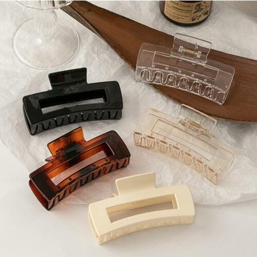 1Pcs Transparent Hair Claws Geometric Hairpin Square Hollow Hair Clamps hair pins and clips hair clips for girls hair pins