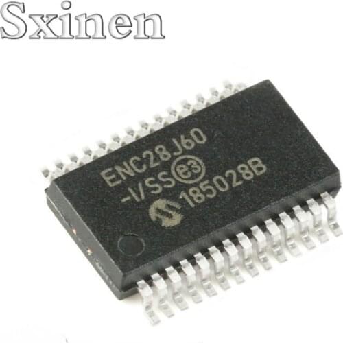 10PCSSMD ENC28J60-I/SS Ethernet Controller 8KB RAM SSOP-28