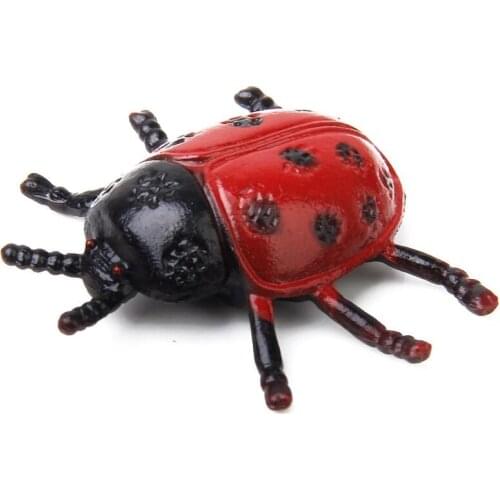 2pc Kids Nature Education Home Decor Coccinella Septempunctata Toy Insect Animal