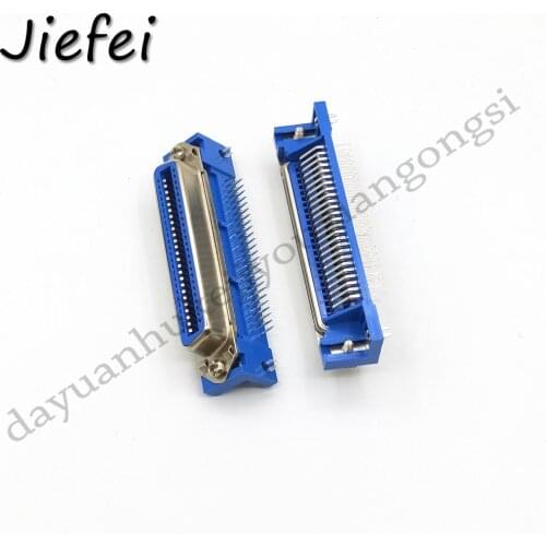 20-50Pcs 36Pin 50Pin Female 90 degree right angle Centronic IDC Crimp Connector for SCSI Ribbon Flat Cable Selling