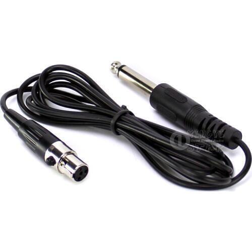 TA4F Mini XLR 4 Pin to 6.35mm 1/4" Jack Guitar Audio Cable Instrument Line For SHURE Wireless Bodypack Transmitter UR1 PG1 QLXD1