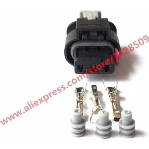 5 Sets TE Tyco AMP 3 pin male female auto electronic waterproof connector plug 1718653-1 for VW Audi 4F0973703A 4F0973703