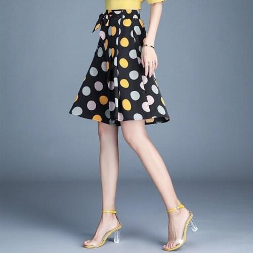 2021 New Women Summer Casual Female Elegant Elastic High Waist Wide Leg Pants Soft Loose Knee-length Plus Size Trousers Y959