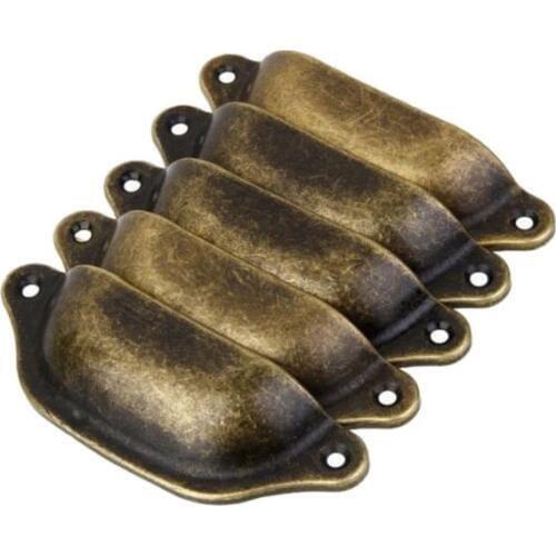 CNIM Hot 10x Alloy Handle Door Knob Decoration for Cabinet Drawer Antique Brass